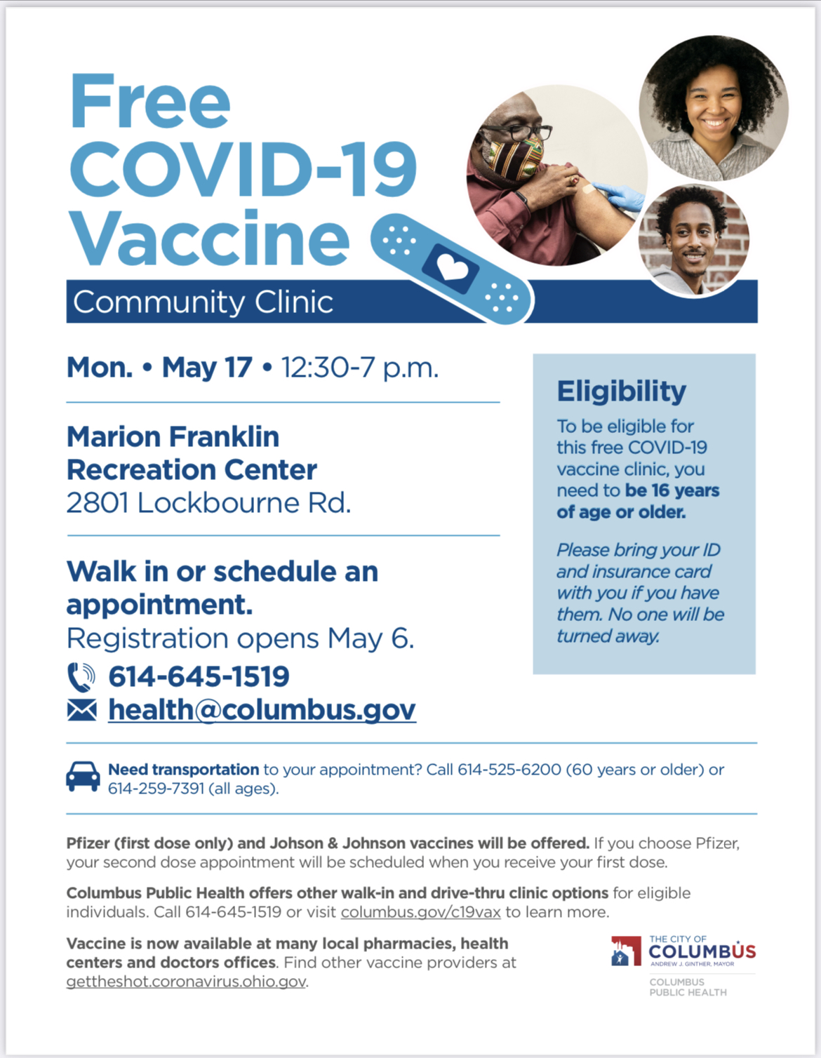 COVID Vaccine Clinics in Far South Columbus