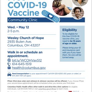 COVID19 Vaccine Clinics in Far South Columbus