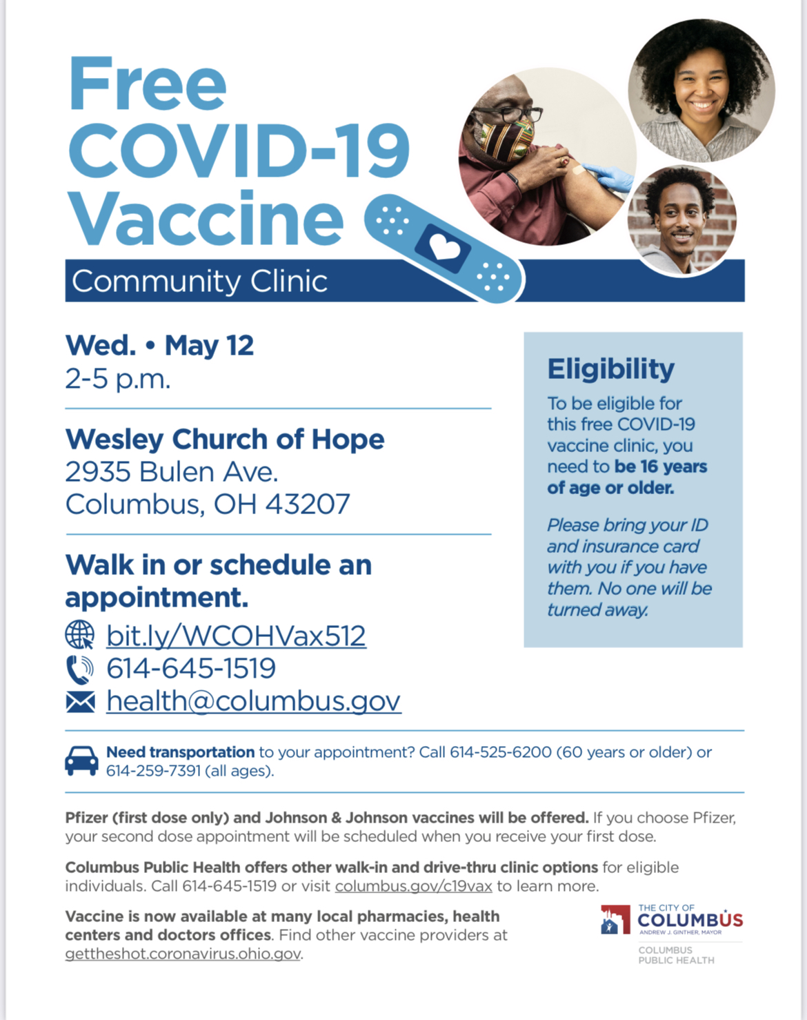 COVID Vaccine Clinics in Far South Columbus