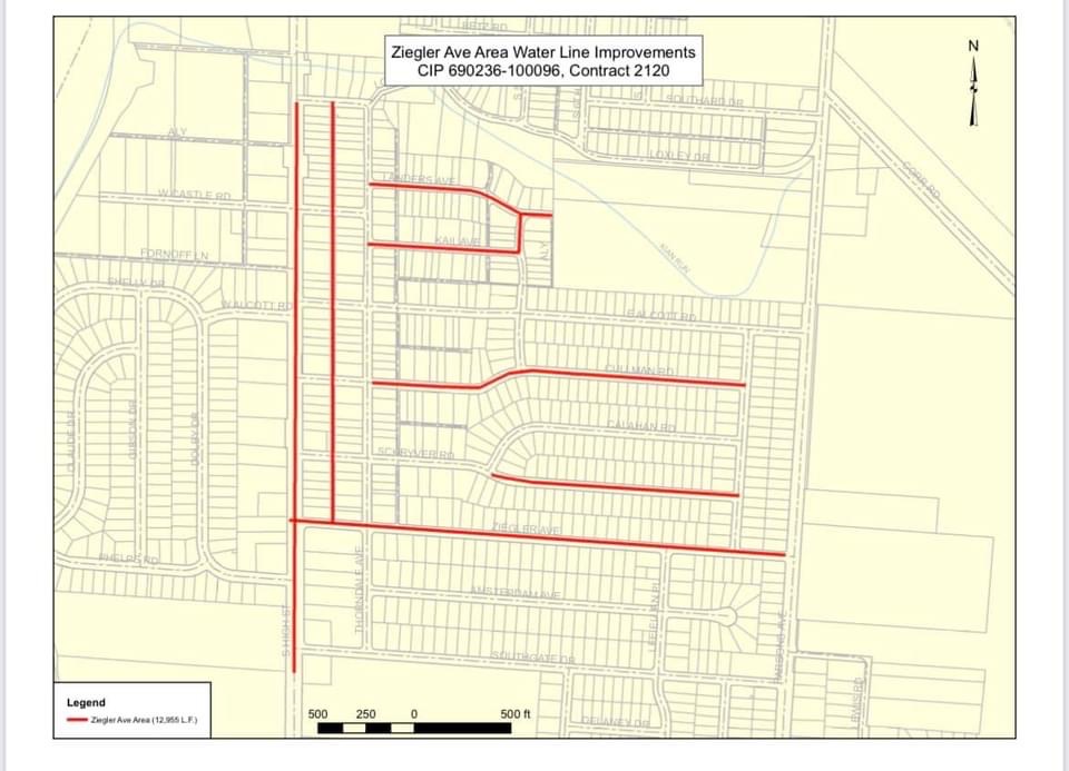 Ziegler Avenue Water Improvements Underway Far South Columbus Area